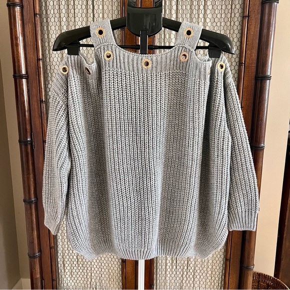 Elan Cold Shoulder Sweater - Picture 1 of 7